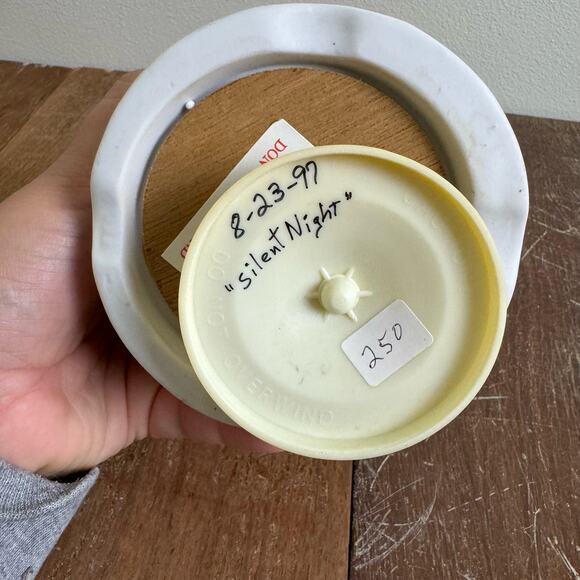 Vintage Santa Claus with Toys Musical Porcelain Bisque Hand Painted Silent Night - Picture 6 of 7